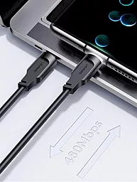 USB PD Кабель Usams 100w 5a 1.2m USB Type-C - Type-C cable black (US-SJ567) - мініатюра 3