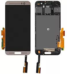 Дисплей HTC One M9 Plus с тачскрином и рамкой, Gold - фото Дисплей HTC One M9 Plus с тачскрином и рамкой, Gold