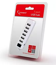 USB хаб Gembird 7xUSB 2.0 UHB-U2P7-11 White - миниатюра 2