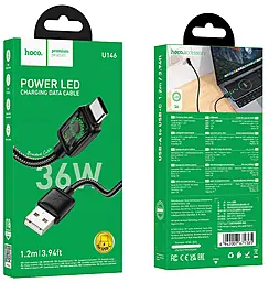 Кабель Hoco U146 USB-A - Type-C 15w 3a 1.2м cable Black - мініатюра 7