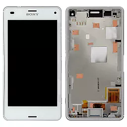 Дисплей Sony Xperia Z3 Compact (D5803, D5833, SO-02G) с тачскрином и рамкой, White - фото Дисплей Sony Xperia Z3 Compact (D5803, D5833, SO-02G) с тачскрином и рамкой, White