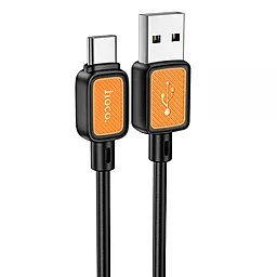 Кабель Hoco X108 Benefit USB-A - Type-C 15w 3a 1м cable Black - фото Кабель Hoco X108 Benefit USB-A - Type-C 15w 3a 1м cable Black