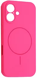 Чехол Silicone Case Full Camera Fine Ring MagSafe для Apple iPhone 16 Hot Pink - фото Чехол Silicone Case Full Camera Fine Ring MagSafe для Apple iPhone 16 Hot Pink
