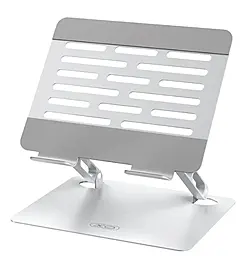 Настольный держатель XO C152 Large Metal Laptop Holder Silver - фото Настольный держатель XO C152 Large Metal Laptop Holder Silver