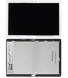 Дисплей для планшету Huawei MediaPad T5 10 (з отвором під кнопку) + Touchscreen White - фото Дисплей для планшету Huawei MediaPad T5 10 (з отвором під кнопку) + Touchscreen White