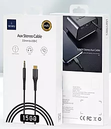 Аудио кабель WIWU YP03 Aux mini Jack 3.5 mm - USB Type-C M/M Cable 1.5 м black - миниатюра 3