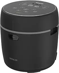 Рисоварка Sencor 350Вт, чаша-0.6л, сенсорне керування, 8 програм, нерж. сталь, пластик, чорний - фото Рисоварка Sencor 350Вт, чаша-0.6л, сенсорне керування, 8 програм, нерж. сталь, пластик, чорний
