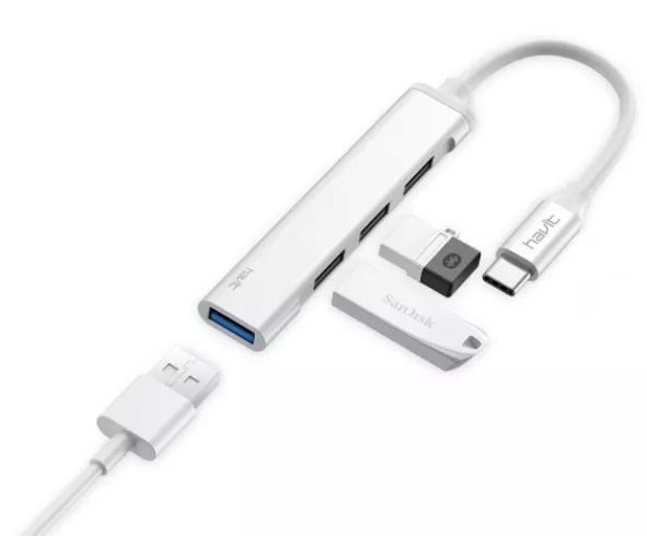 USB Type-C хаб Havit HV-HB41 4xUSB 3.0 - фото 2