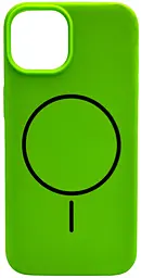 Чехол Silicone Case Full Fine Ring MagSafe для Apple iPhone 14  Shiny Green