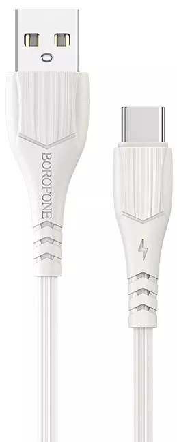 Кабель Borofone BX37 USB-A - Type-C 15w 3a 1м cable White - фото 1