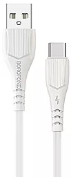 Кабель Borofone BX37 USB-A - Type-C 15w 3a 1м cable White - фото Кабель Borofone BX37 USB-A - Type-C 15w 3a 1м cable White