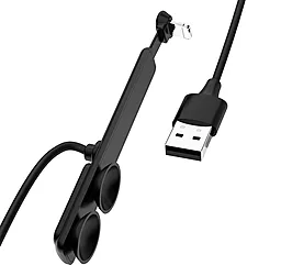 Кабель Hoco U51 Fun Tour Game Charging USB-A - Lightning 12w 2.4a 1.2м cable Black - фото Кабель Hoco U51 Fun Tour Game Charging USB-A - Lightning 12w 2.4a 1.2м cable Black