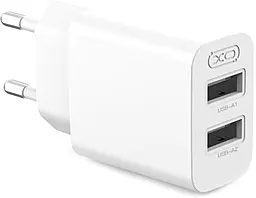 Сетевое зарядное устройство XO QC09 12w 2xUSB-A ports charegr white - фото Сетевое зарядное устройство XO QC09 12w 2xUSB-A ports charegr white