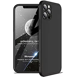 Чехол LikGus GKK 360 градусов (opp) для Apple iPhone 12 Pro (6.1") Черный
