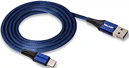 Кабель Walker C705 USB-A - Type-C 12w 2.4a 1м cable Blue - фото Кабель Walker C705 USB-A - Type-C 12w 2.4a 1м cable Blue