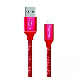 Кабель USB ColorWay micro USB Cable Red (CW-CBUM002-RD)