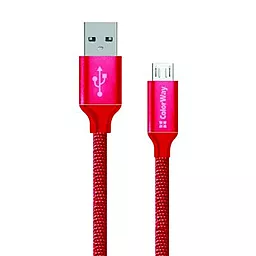Кабель ColorWay USB-A - micro USB 10.5w 1м cable Red (CW-CBUM002-RD) - фото Кабель ColorWay USB-A - micro USB 10.5w 1м cable Red (CW-CBUM002-RD)