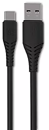 USB Кабель MAKE USB Type-C 2.4A Cable Black (MCB-CP1B)