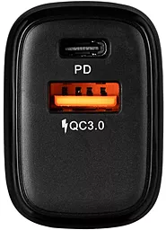 Сетевое зарядное устройство с быстрой зарядкой Gelius Pro X-Duo 20w PD/QC3.0 USB-C/USB-A ports fast charger black (GP-HC014) - миниатюра 5