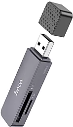 Картридер Hoco HB45 Spirit 2-in-1 grey - фото Картридер Hoco HB45 Spirit 2-in-1 grey