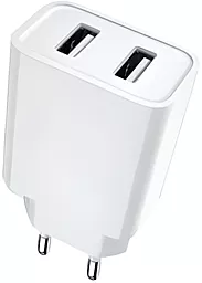 Сетевое зарядное устройство Jellico C6 2.4a 2xUSB-A ports charger white - фото Сетевое зарядное устройство Jellico C6 2.4a 2xUSB-A ports charger white