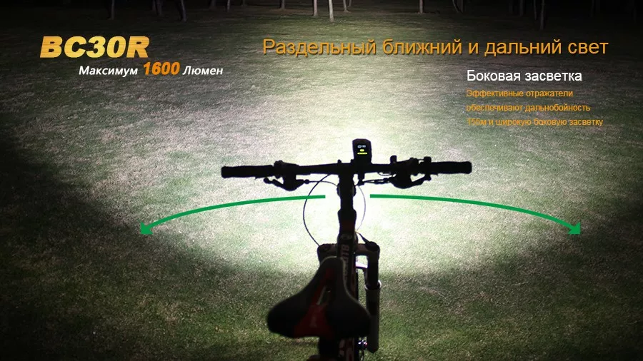 Велосипедный фонарь Fenix BC30R CREE XM-L2 (T6) Black - фото 5
