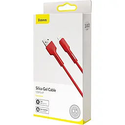 Кабель Baseus Silica USB-A - Lightning 12w 2.4a 1м cable Red (CALGJ-09) - миниатюра 4 Кабель Baseus Silica USB-A - Lightning 12w 2.4a 1м cable Red (CALGJ-09) - миниатюра 4