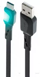 Кабель MOXOM MX-CB73 LED USB-A - Type-C 10w 1м cable Black - фото Кабель MOXOM MX-CB73 LED USB-A - Type-C 10w 1м cable Black