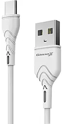 Мережевий зарядний пристрій з швидкою зарядкою Grand-X 22.5w QC3.0 USB-A home charger + USB-C cable white (CH-550WT) - фото Мережевий зарядний пристрій з швидкою зарядкою Grand-X 22.5w QC3.0 USB-A home charger + USB-C cable white (CH-550WT)