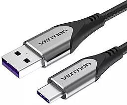 USB Кабель Vention Aluminum Alloy 40w 5a 1.5m USB Type-C cable gray (COFHG)