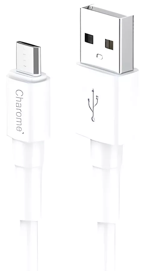Кабель Charome C21-01 USB-A - micro USB 12w 2.4a 1м cable White - фото 1