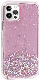Чехол Epik Star Glitter Apple iPhone 12 Pro Max Clear/Pink