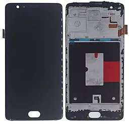 Дисплей OnePlus 3, 3T (A3000, A3003) з тачскріном і рамкою, (OLED), Black