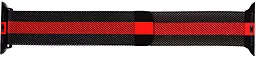 Змінний ремінець ArmorStandart для розумного годинника Milanese Loop Band для Apple Watch All Series 38-40mm (ARM54392) Black Red