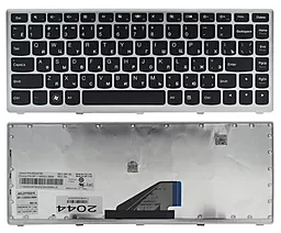 Клавіатура для ноутбуку Lenovo Ideapad U310 Silver Frame, Black