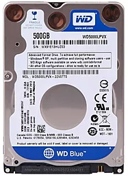 Жесткий диск для ноутбука WD Scorpio Blue 500GB SATA 3 (WD5000LPVX)