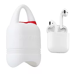 Силіконовий чохол Kindon i-Smile для Apple Airpods IPH1430 White (702345)