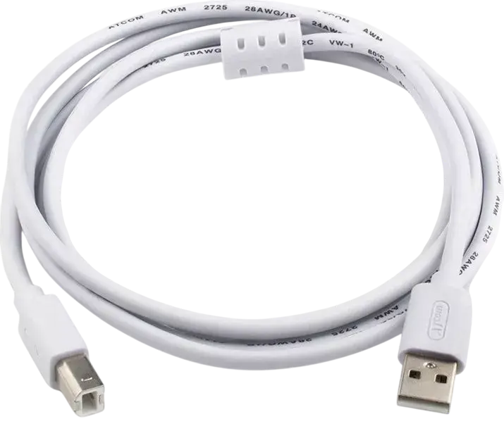 Кабель (шлейф) Atcom USB 2.0 AM/BM 3м Белый - фото 3