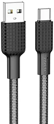 Кабель USB Hoco X69 Jaeger 3A USB Type-C Cable Black/White