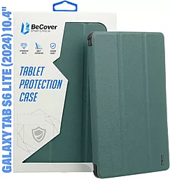 Чехол для планшета BeCover Smart Case для Samsung Galaxy Tab S6 Lite (2024) 10.4" P620/P625/P627 Dark Green (710819) - фото Чехол для планшета BeCover Smart Case для Samsung Galaxy Tab S6 Lite (2024) 10.4" P620/P625/P627 Dark Green (710819)
