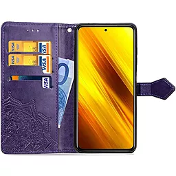 Кожаный чехол (книжка) Art Case с визитницей для Xiaomi Redmi 10 / Фиолетовый - миниатюра 2