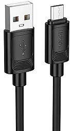 Кабель Hoco X122 Benefit USB-A - micro USB 12w 2.4a 1м сable Black - фото Кабель Hoco X122 Benefit USB-A - micro USB 12w 2.4a 1м сable Black