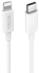 Кабель WIWU G90 USB Type-C - Lightning 20w 3a 1.2м PD сable White - фото Кабель WIWU G90 USB Type-C - Lightning 20w 3a 1.2м PD сable White