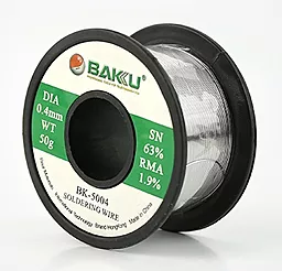 Припой проволочный Baku (Sn63Pb35.1+Flux1.9%) BK-5004 0.4мм - миниатюра 2