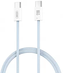 Кабель XO NB-Q273 USB Type-C - Type-C 60w 3a 1м PD cable Blue - фото Кабель XO NB-Q273 USB Type-C - Type-C 60w 3a 1м PD cable Blue