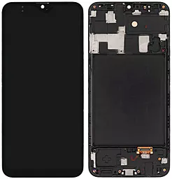 Дисплей Samsung Galaxy A20 A205 з тачскріном і рамкою, (OLED), Black