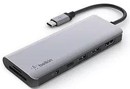 USB Type-C хаб (концентратор) Belkin 7in1 Multiport Dock Grey
