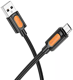 Кабель Borofone BX114 Structure USB-A - micro USB 12w 2.4a 1м cable Black - миниатюра 3 Кабель Borofone BX114 Structure USB-A - micro USB 12w 2.4a 1м cable Black - миниатюра 3
