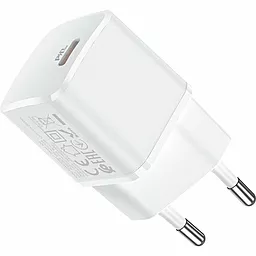 Сетевое зарядное устройство с быстрой зарядкой Hoco N10 Type-C PD 20W White - миниатюра 2