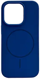 Чехол Silicone Case Full Fine Ring MagSafe для Apple iPhone 16 Pro Porcelain Blue - фото Чехол Silicone Case Full Fine Ring MagSafe для Apple iPhone 16 Pro Porcelain Blue